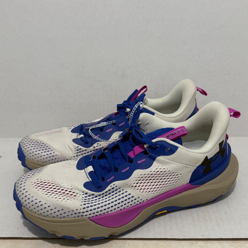 Under Armour Infinite Pro Trail Men Running Shoes 3027202-100 White Blue Size 12